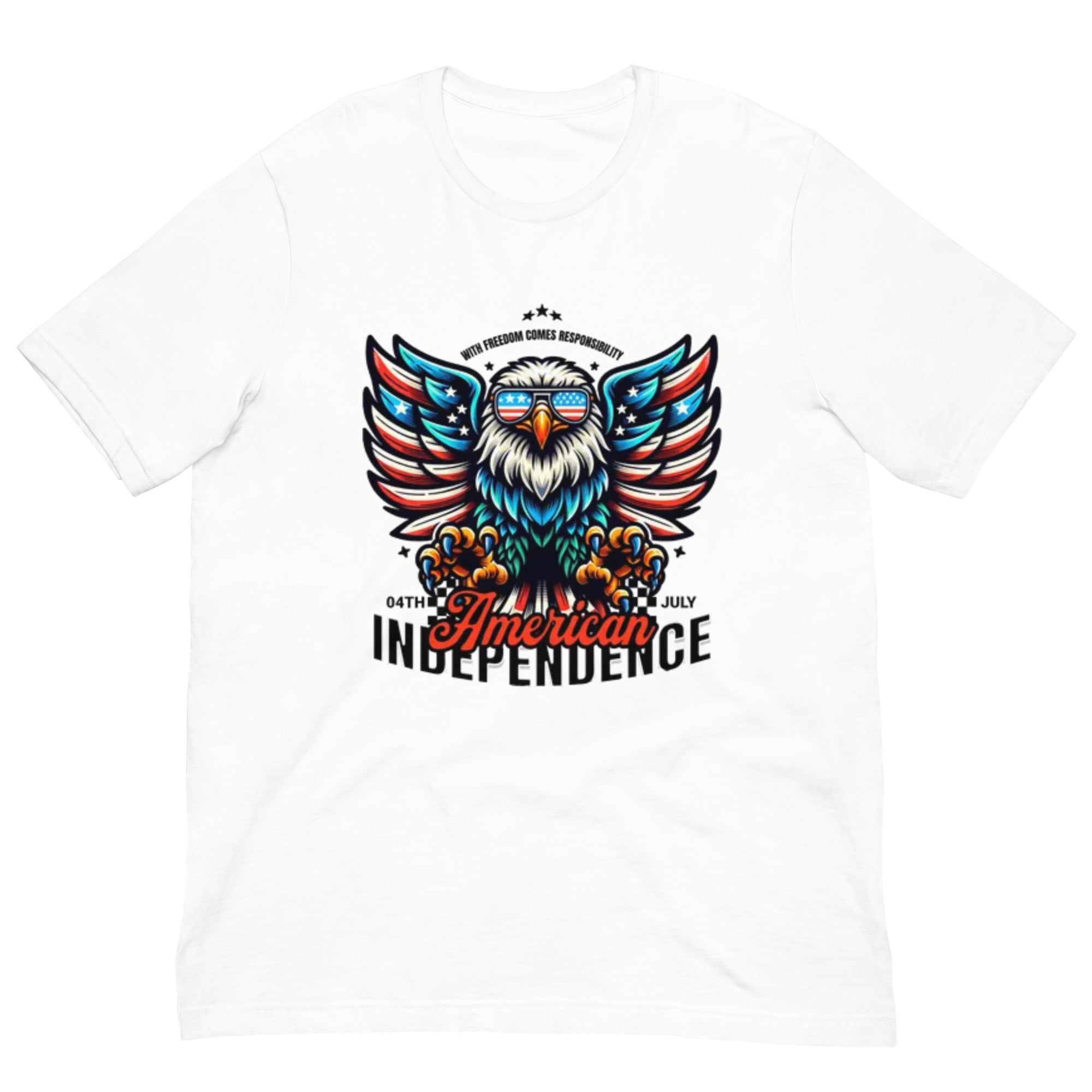 Cartoon Eagle Patriotic T-Shirt - American Eagle T-Shirts