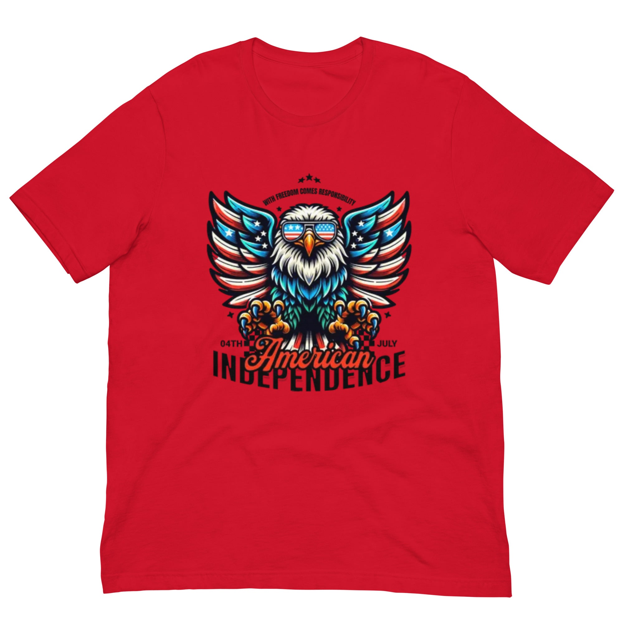 Cartoon Eagle Patriotic T-Shirt - American Eagle T-Shirts